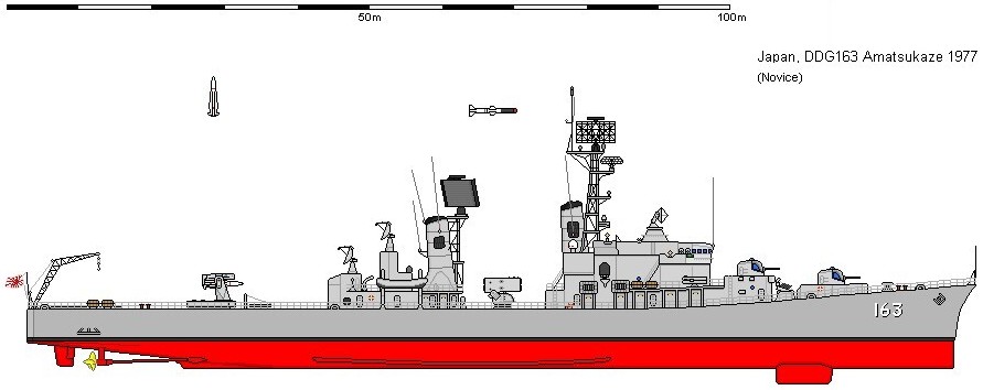 amatsukaze class ddg destroyer japan maritime self defense force jmsdf mitsubishi mk-13 missile launcher rim-24 tartar rim-66 standard mk-16 asroc