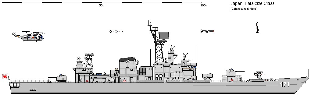 hatakaze class guided missile destroyer ddg jmsdf line drawing