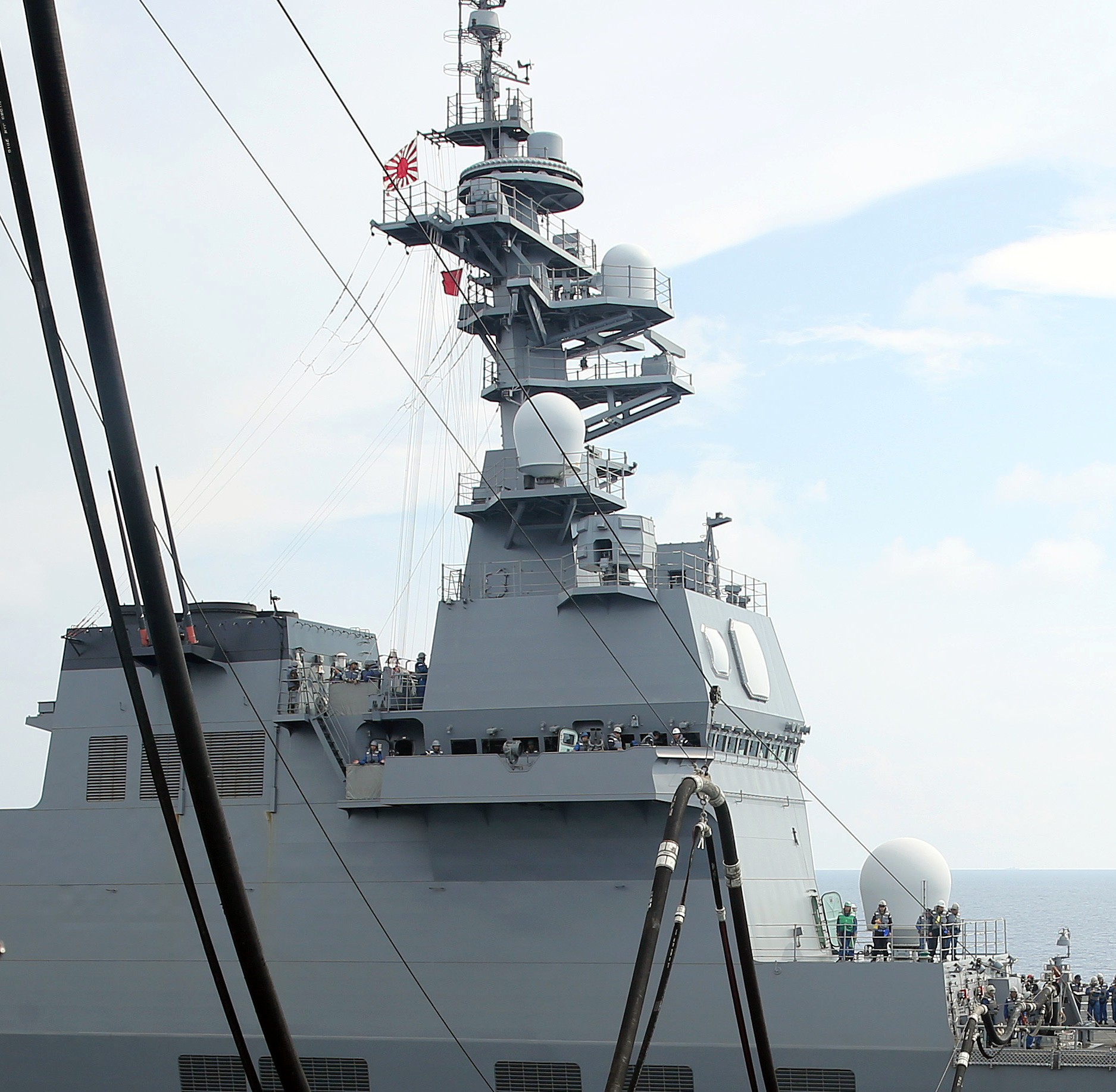 hyuga class helicopter destroyer ddh jmsdf  japan maritime self defense force mast details