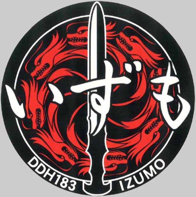 ddh-183 js izumo insignia crest patch badge helicopter destroyer japan maritime self defense force jmsdf 02x