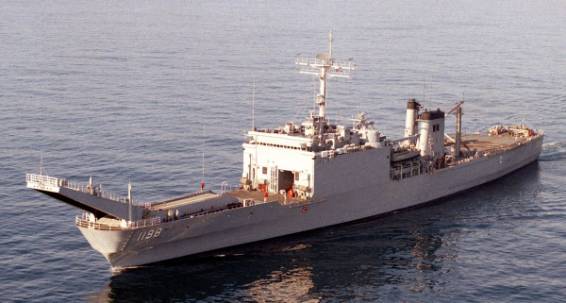 L-407 RMNS Sidi Mohammed Ben Abdallah ex USS Bristol County LST-1198 Newport class tank landing ship Moroccan Navy