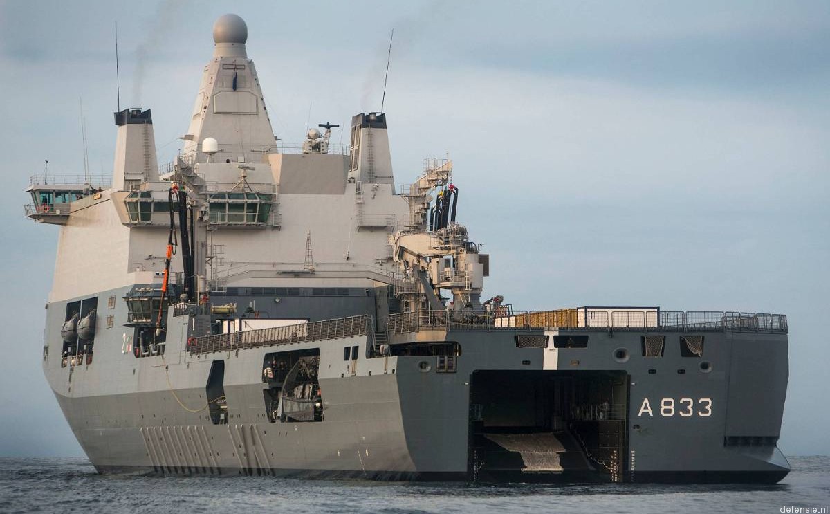 a-833 hnlms karel doorman joint support ship royal netherlands navy koninklijke marine 43 well deck
