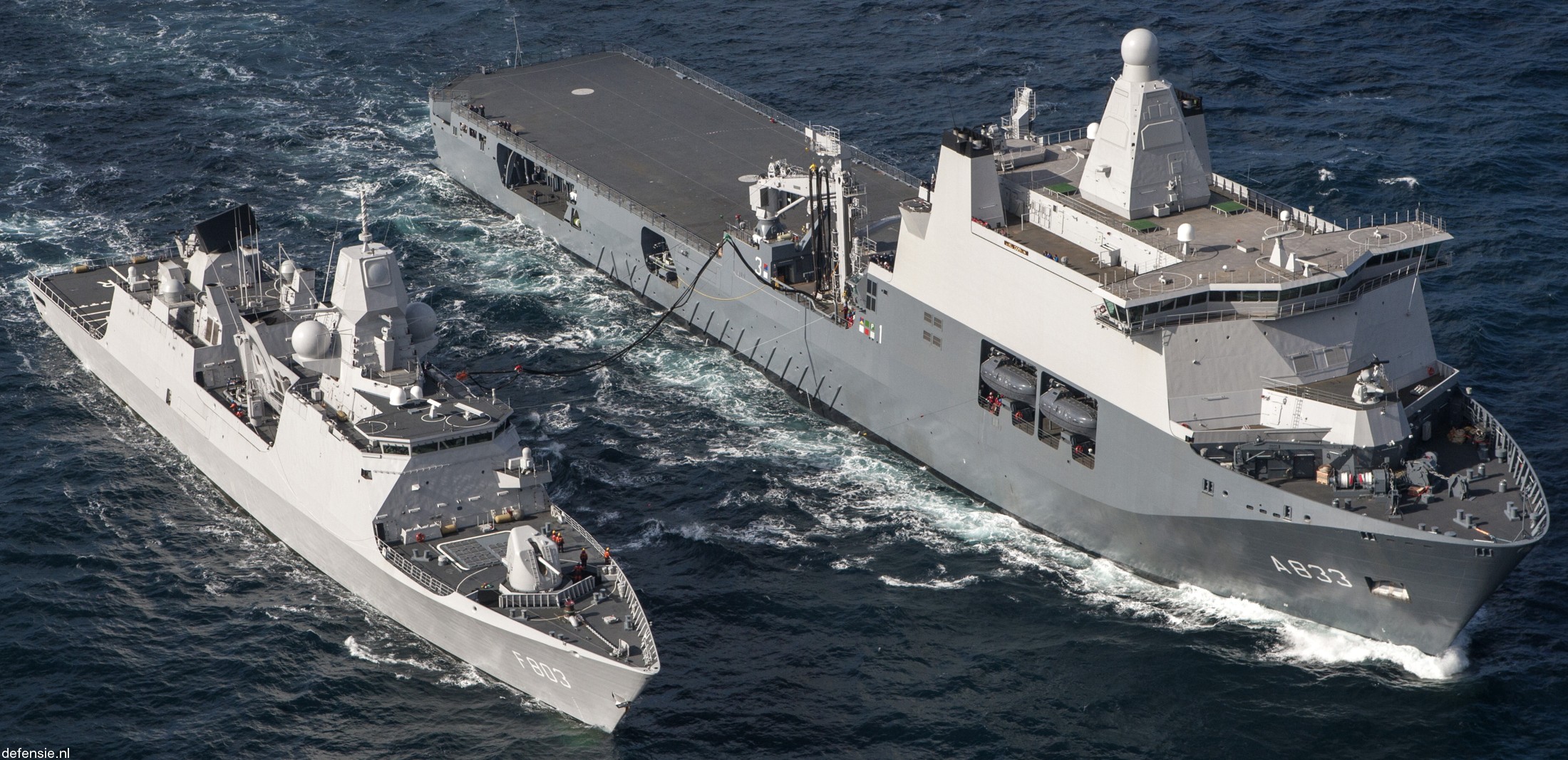 a-833 hnlms karel doorman joint support ship royal netherlands navy koninklijke marine 47 logistics replenishment ras