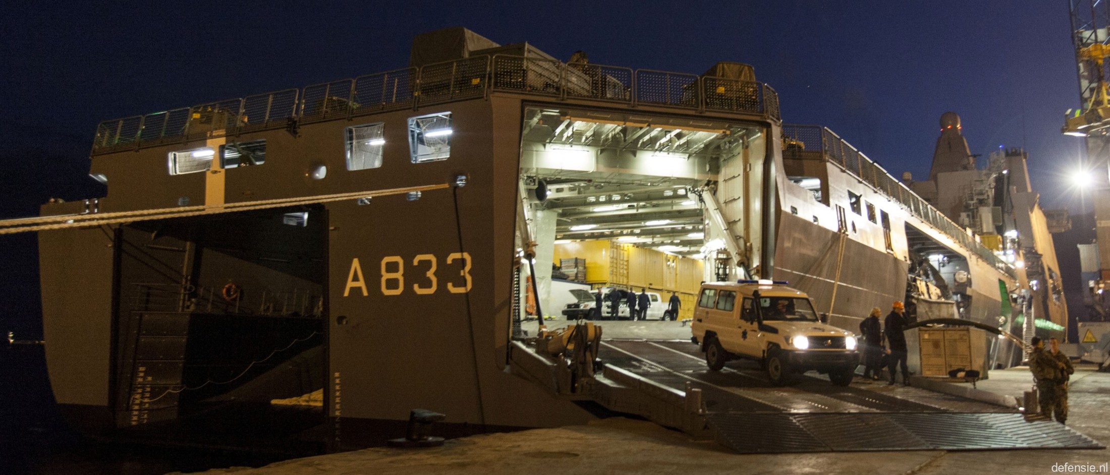 a-833 hnlms karel doorman joint support ship royal netherlands navy koninklijke marine 53 stern ramp