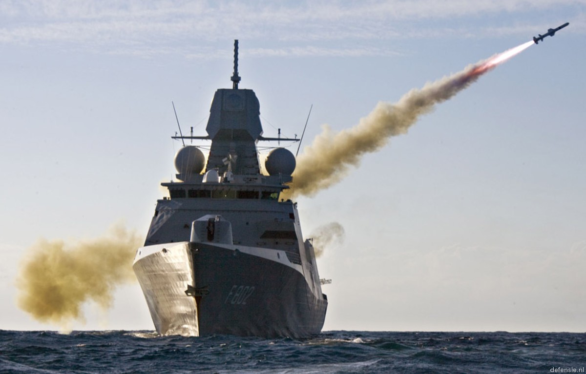 f-802 hnlms de zeven provincien guided missile frigate ffg royal netherlands navy 14 rgm-84 harpoon ssm