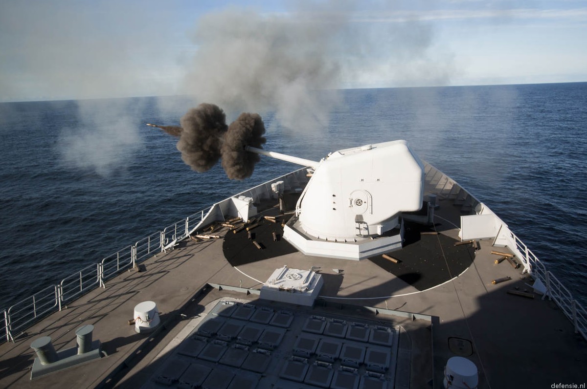 de zeven provincien class guided missile frigate ffg lcf air defense royal natherlands navy 15x oto breda melara 127/54c compact dp gun