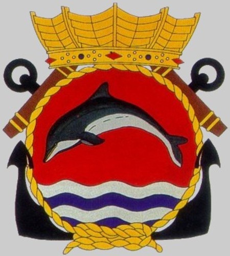 hnlms dolfijn s-808 insignia crest patch badge attack submarine 1960 royal netherlands navy koninklijke marine 03p