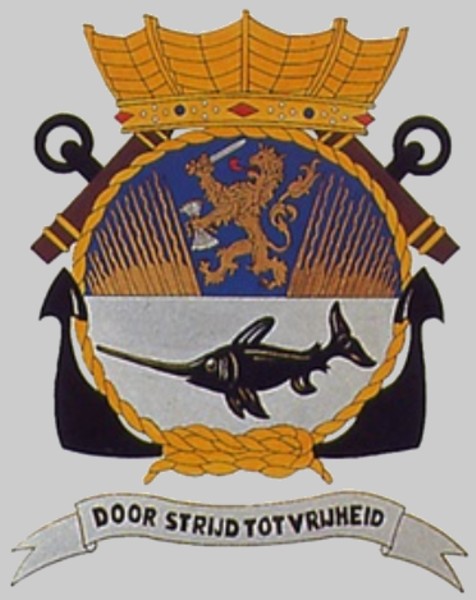 s-806 hnlms zwaardvis insignia crest patch badge attack submarine royal netherlands navy koninklijke marine 02c