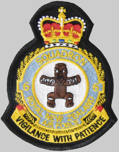 no.6 squadron royal new zealand air force insignia crest patch badge rnzaf sh-2g super seasprite