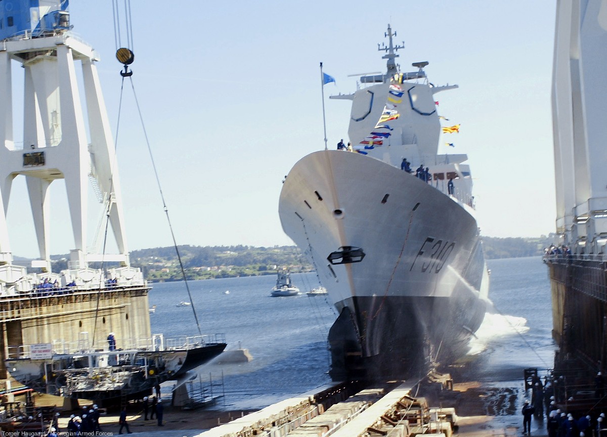 f-310 fridtjof nansen hnoms knm frigate royal norwegian navy sjoforsvaret 56 launching ceremony navantia ferrol spain
