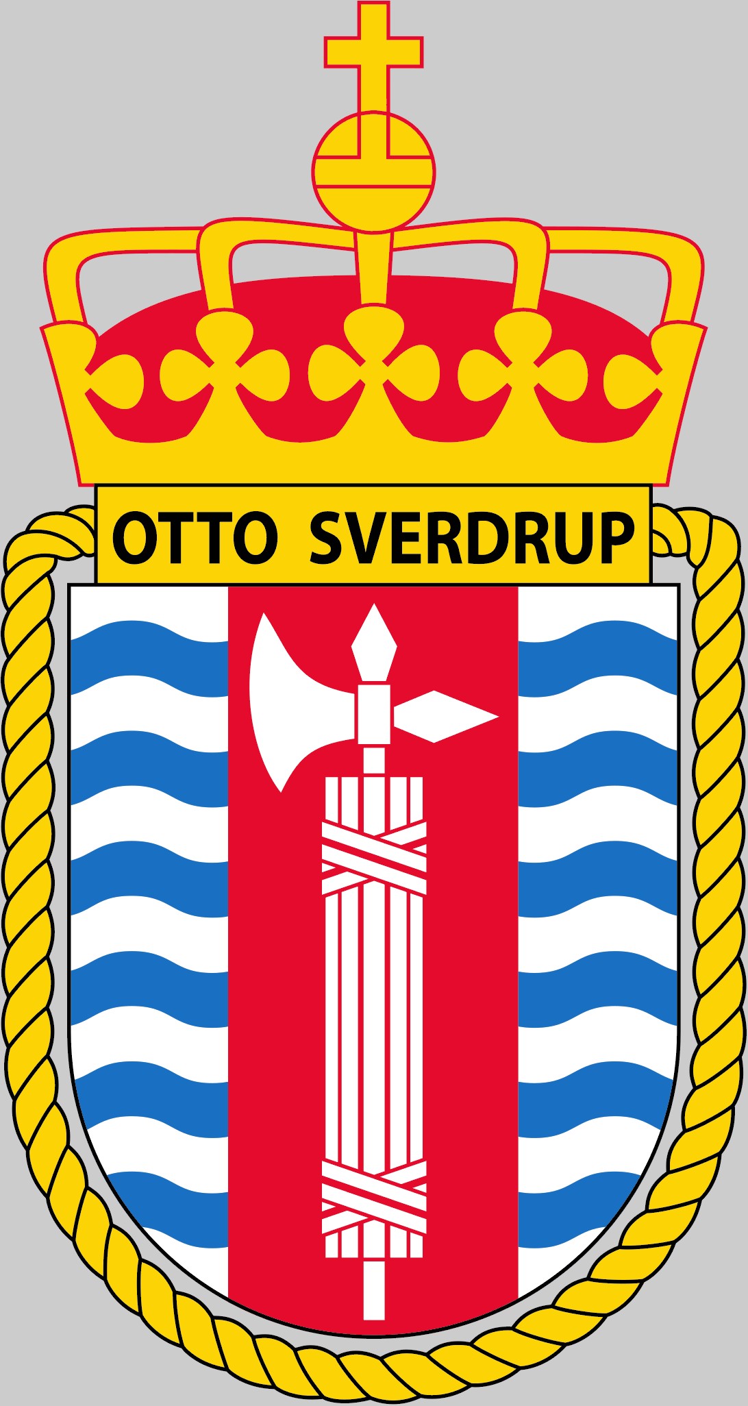 f-312 otto sverdrup insignia crest patch hnoms knm fridtjof nansen class frigate royal norwegian navy sjøforsvaret 02x