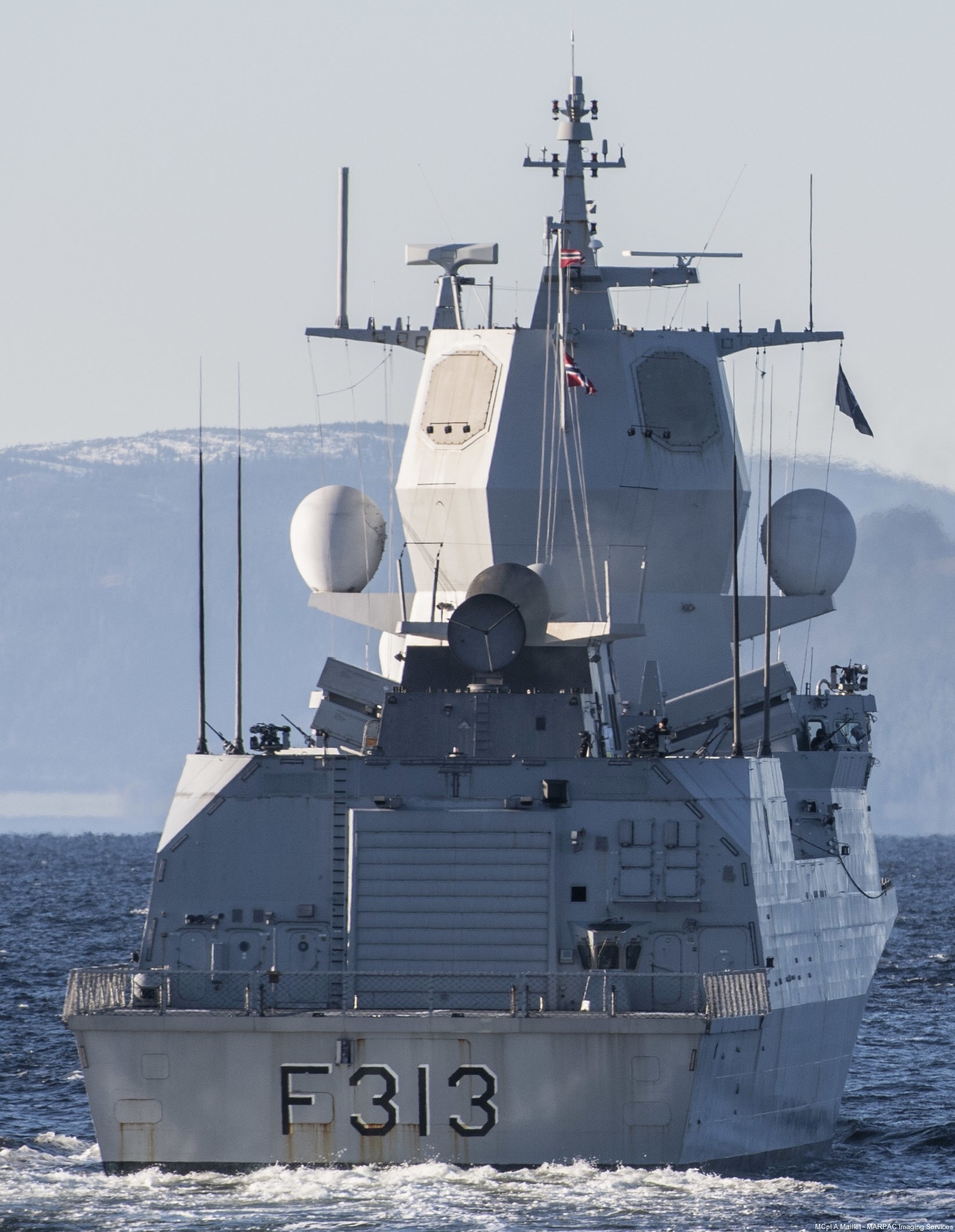 f-313 helge ingstad hnoms knm nansen class frigate royal norwegian navy 47 sjoforsvaret exercise trident juncture 2018 nato