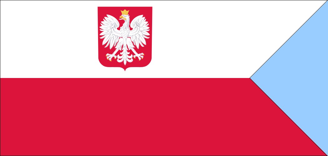 Polish Navy Marynarka Wojenna Rzeczypospolitej Polskiej flag jack