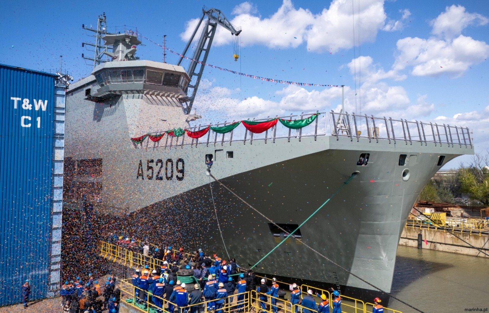 a-5209 nrp d. joao ii multifunctional naval platform pnm portuguese navy marinha portuguesa launching damen galati 2026