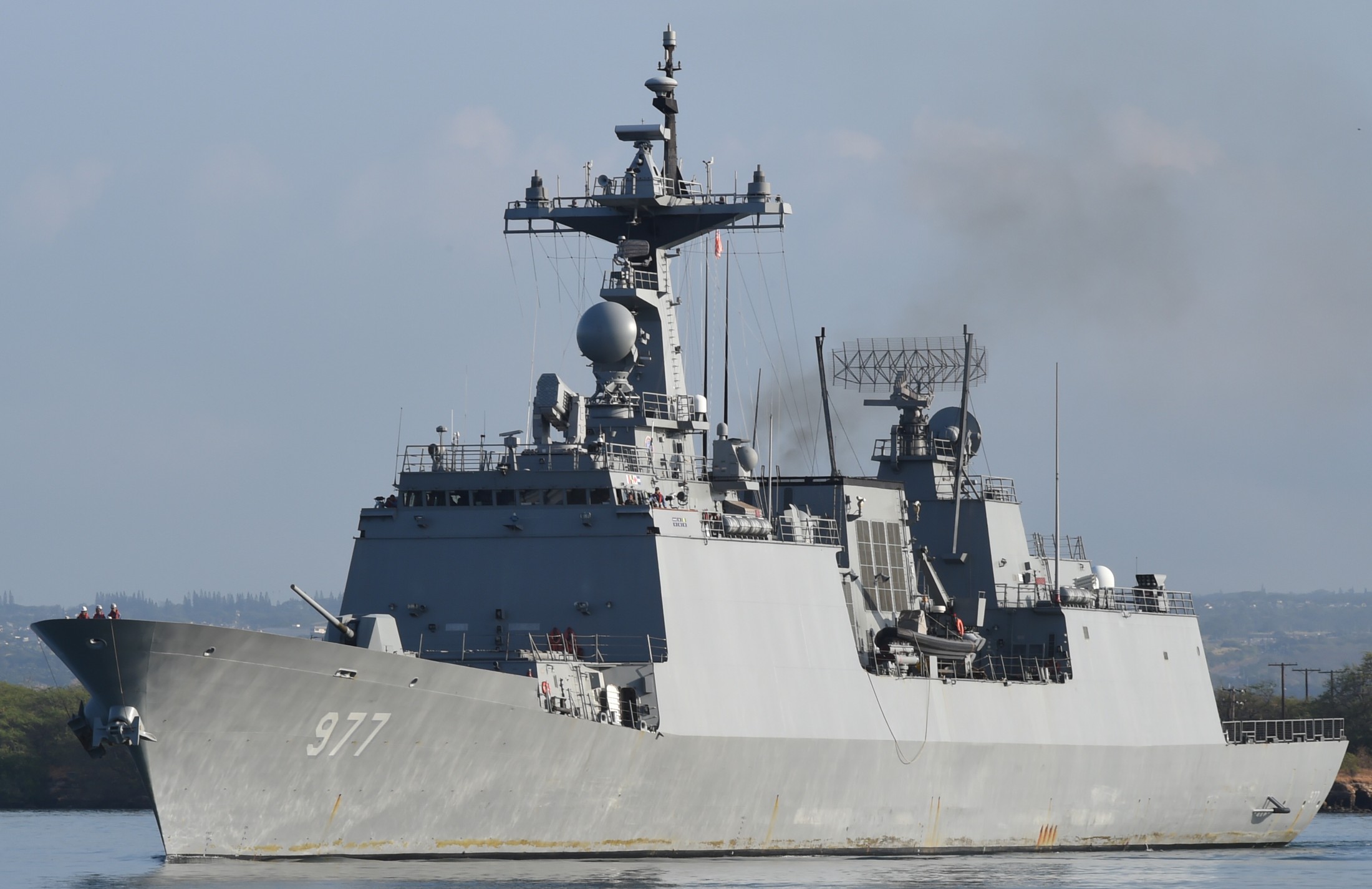 ddh-977 roks dae jo-yeong helicopter destroyer ddh kdx-ii korean navy rokn standard sm-2mr sam harpoon ssm 12 rimpac hawaii