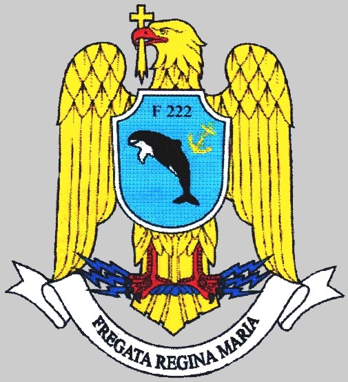 f-222 ros regina maria insignia crest patch badge frigate romanian navy 02x