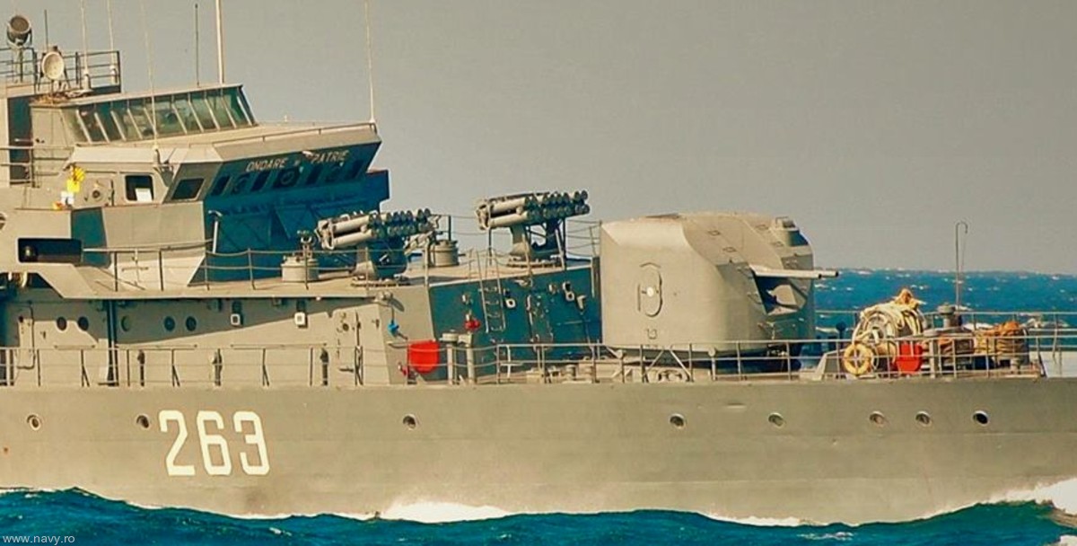f-263 vice amiral eugeniu rosca tetal-i class corvette romanian navy 04a rbu-2500 asw rocket launcher