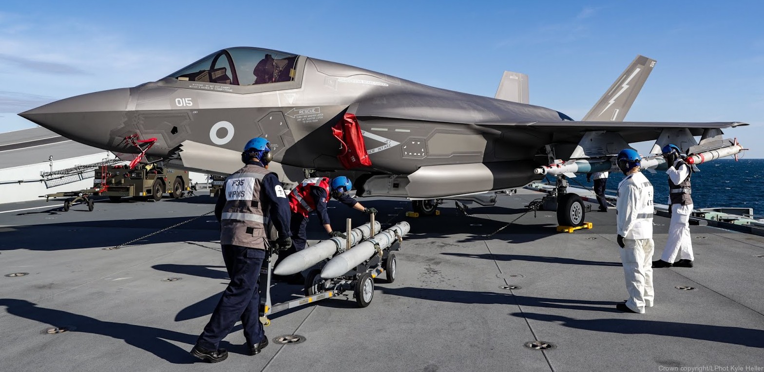 f-35b lightning ii royal navy fleet air arm aircraft carrier lockheed martin bae systems 13 aam missile