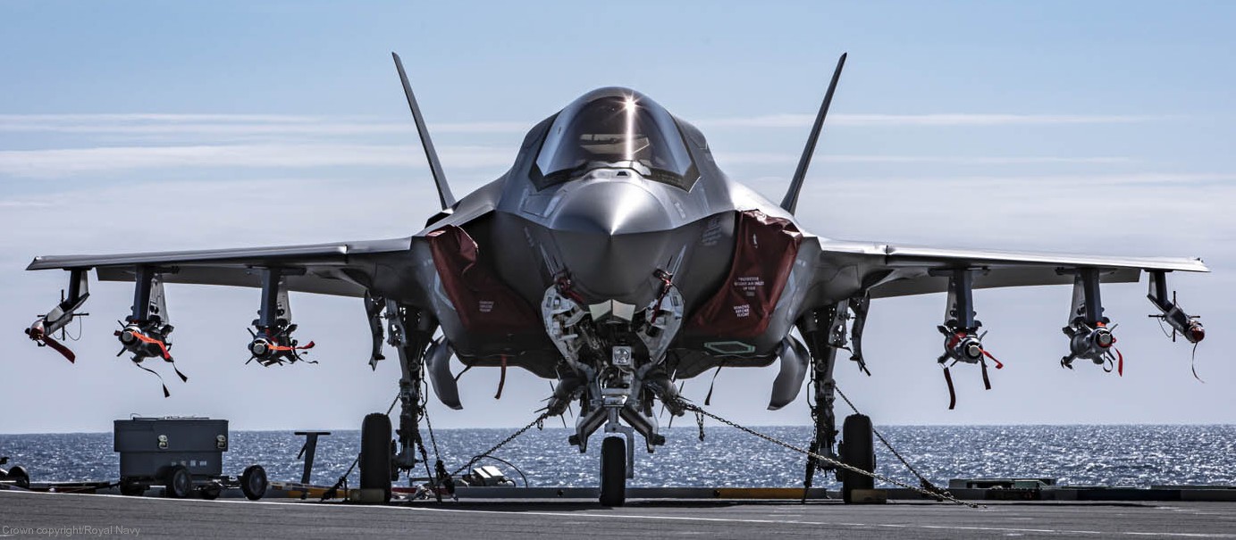 f-35b lightning ii royal navy fleet air arm aircraft carrier lockheed martin bae systems 21 gbu bombs wing stations