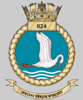 824 naval air squadron nas insignia crest patch badge royal navy rnas culdrose 02
