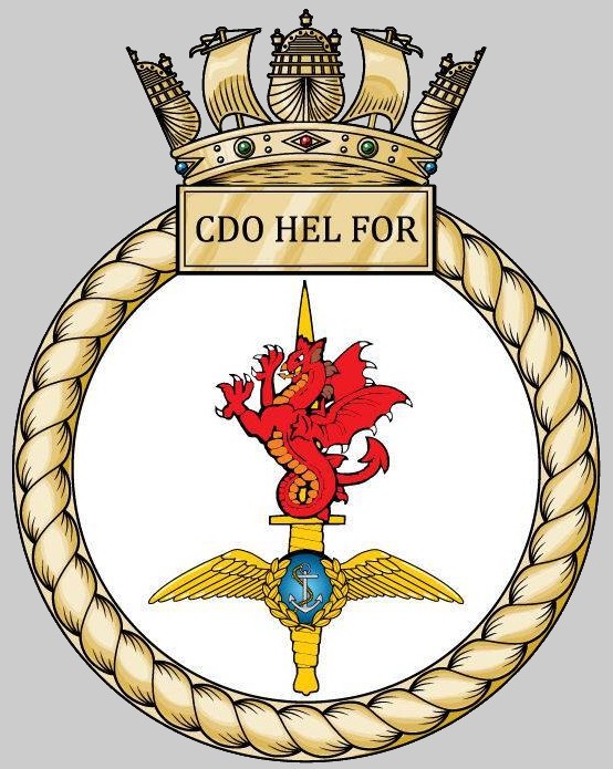 commando helicopter force crest insignia royal navy cdo hel for rnas yeovilton merlin wildcat