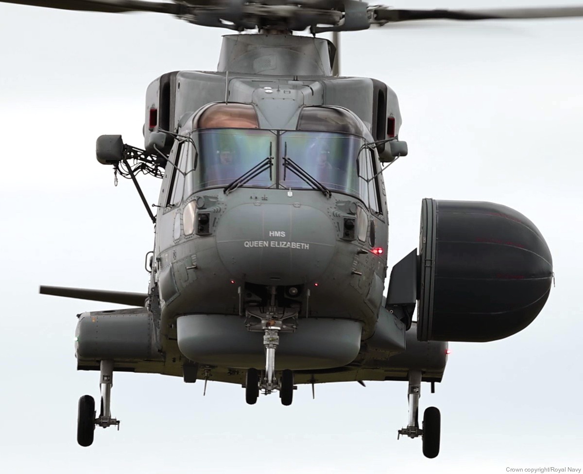 merlin hm mark 2 asac aew crowsnest airborne surveillance control helicopter royal navy fleet air arm agusta westland leonardo 820 nas 16