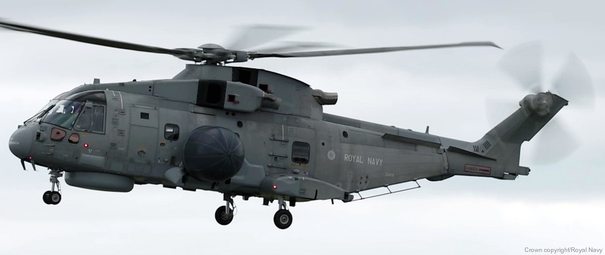 merlin hm mark 2 asac aew crowsnest airborne surveillance control helicopter royal navy fleet air arm agusta westland leonardo 820 nas 18