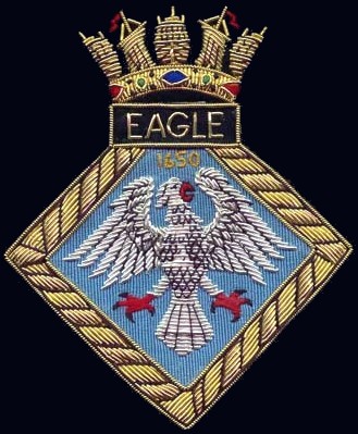 r-05 hms eagle insignia crest patch badge royal navy aircraft carrier 01x