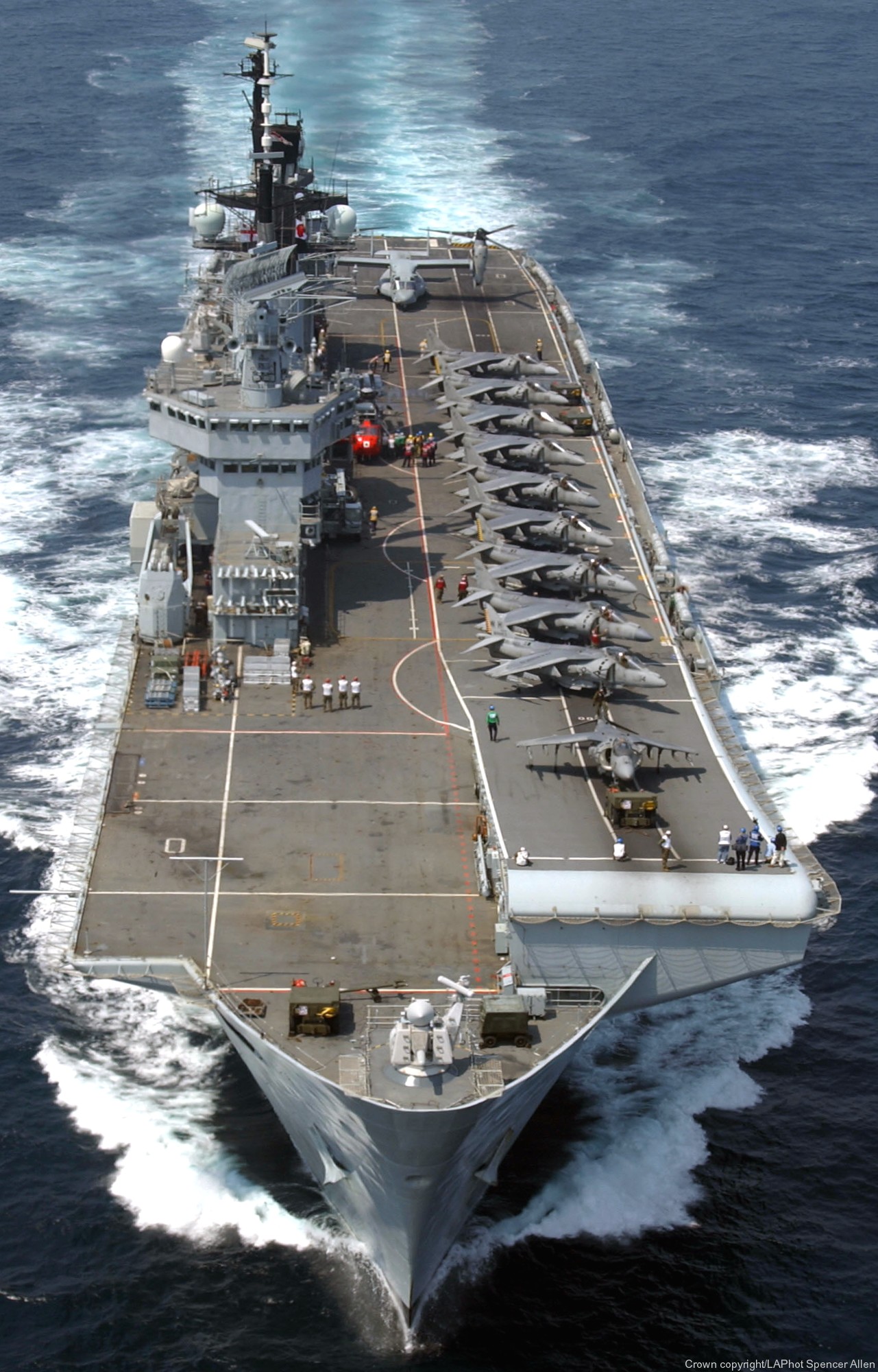 r06 hms illustrious invincible class aircraft carrier royal navy 36 usmc av-8b harrier ii