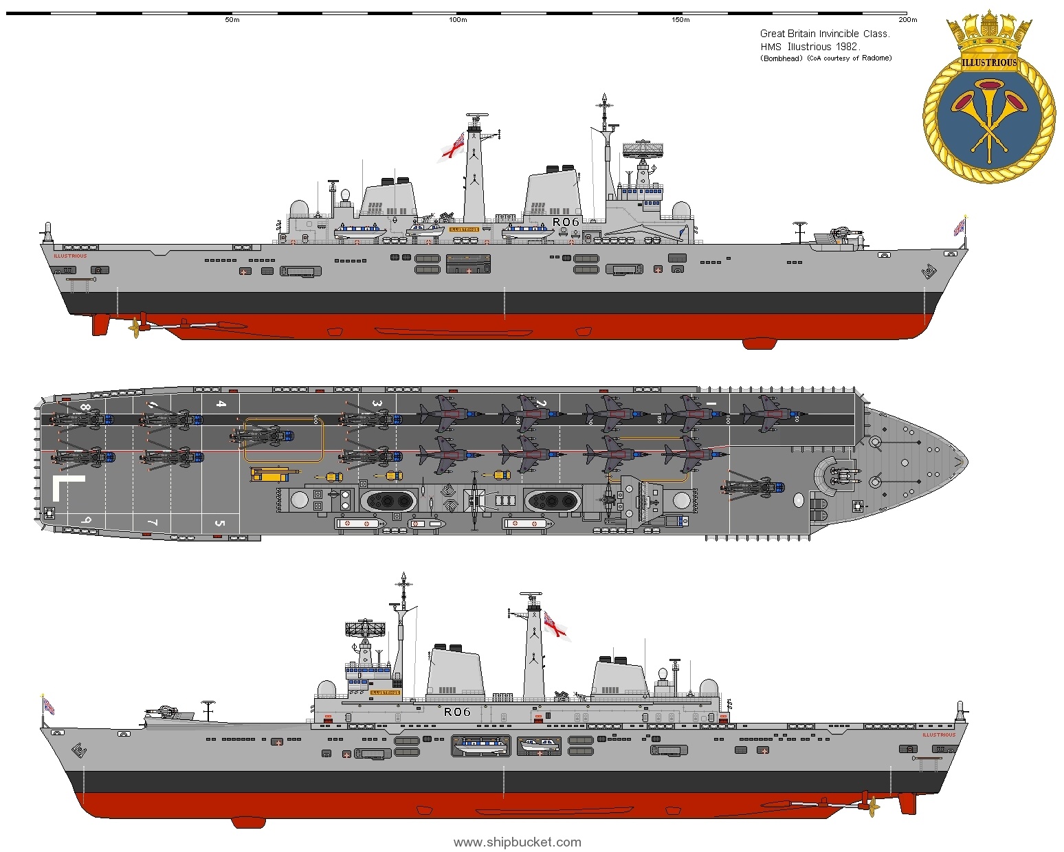 r-06 hms illustrious r06 invincible class aircraft carrier stovl royal navy 52