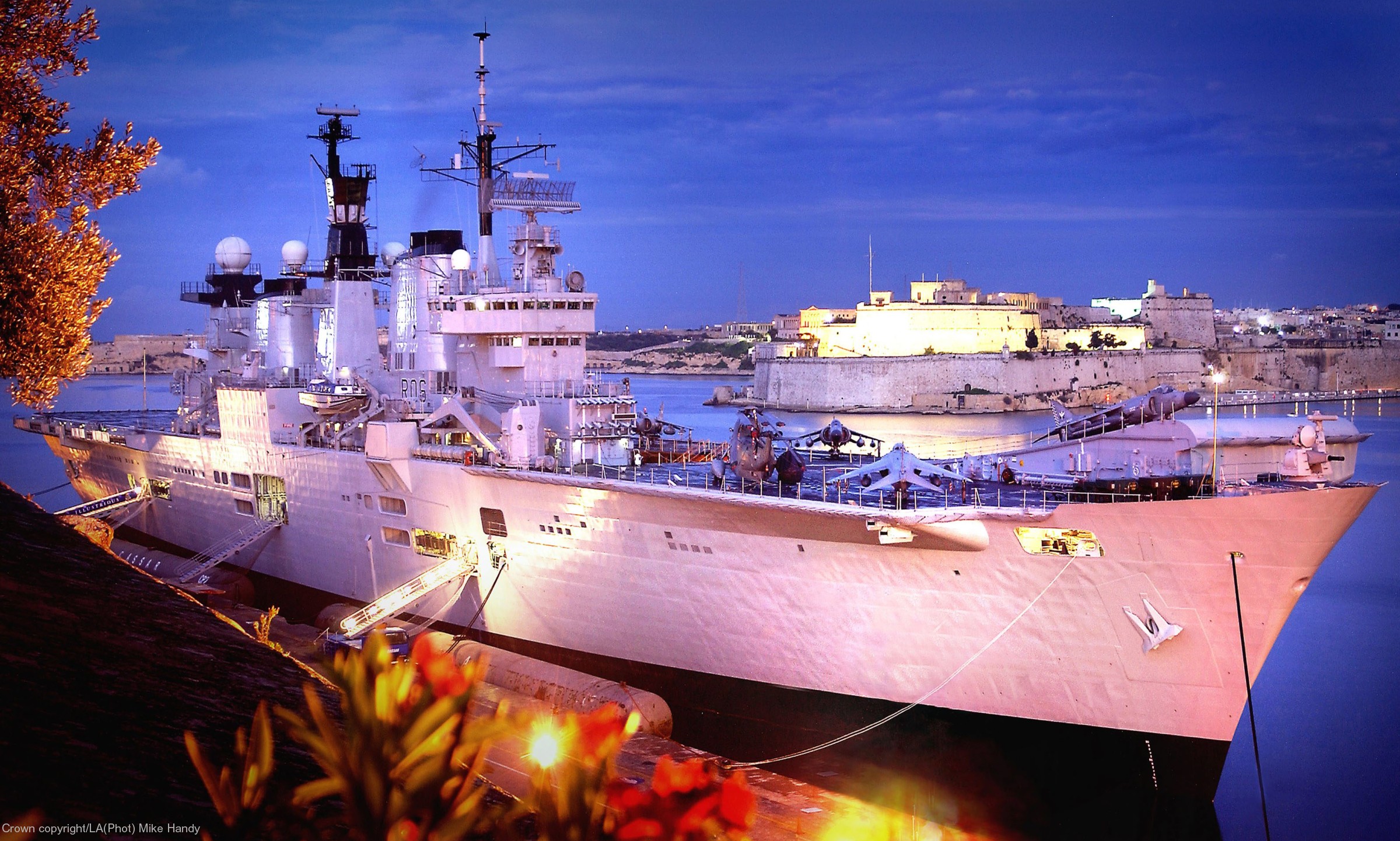 r06 hms illustrious invincible class aircraft carrier royal navy 59 valletta malta