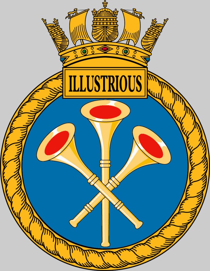r-06 hms illustrious insignia crest patch badge invincible class aircraft carrier royal navy 02c