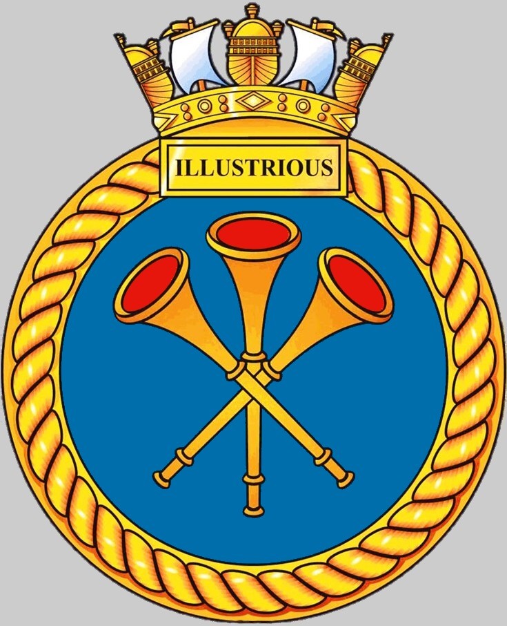 r-06 hms illustrious insignia crest patch badge invincible class aircraft carrier royal navy 03c