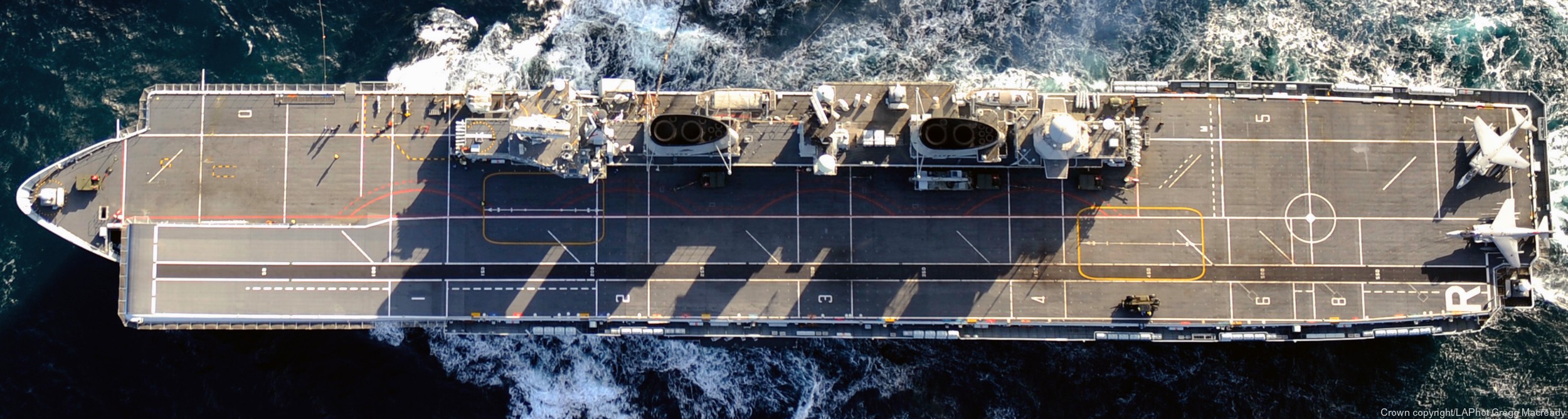 r-07 hms ark royal invincible class aircraft carrier royal navy 14 flight deck