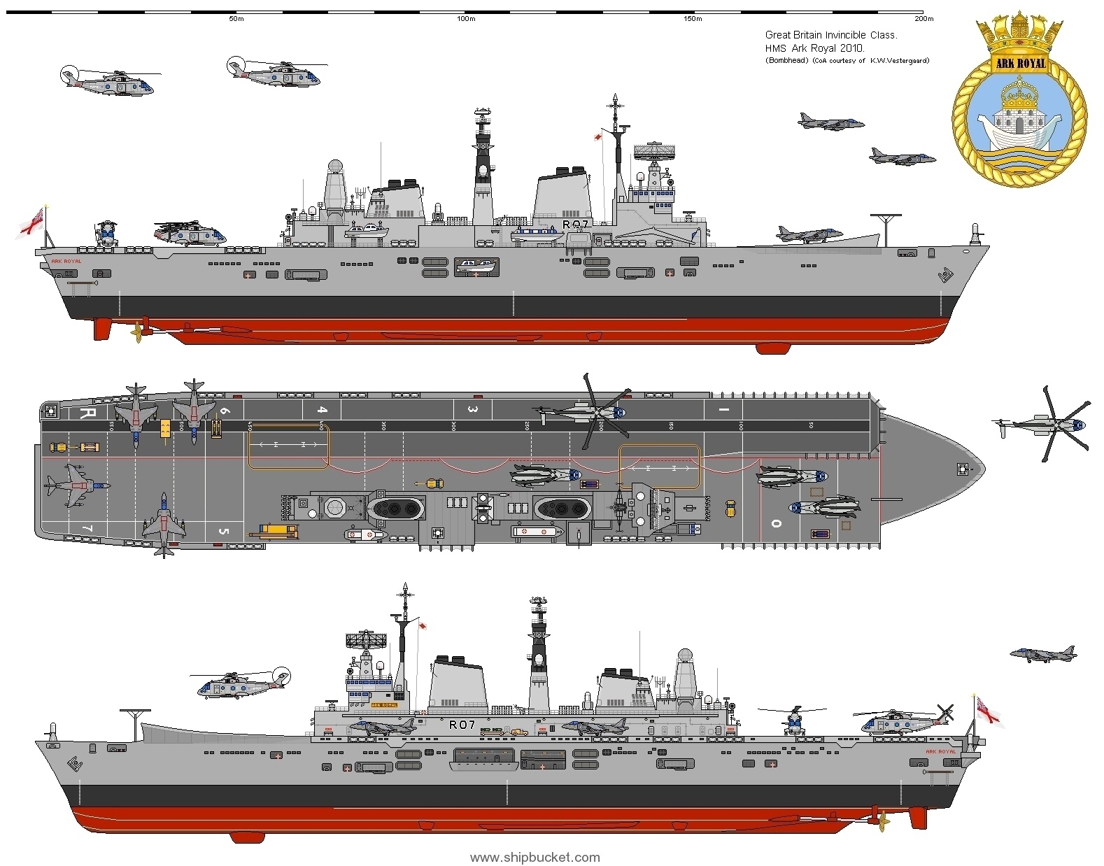 r-07 hms ark royal invincible class aircraft carrier royal navy 31 drawing
