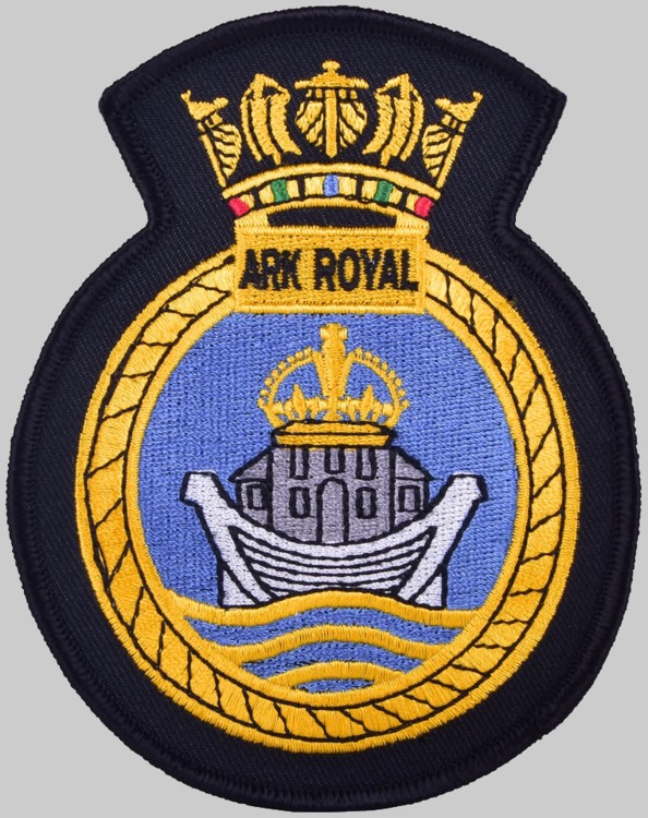 r-07 hms ark royal insignia crest patch badge invincible class aircraft carrier royal navy 02p