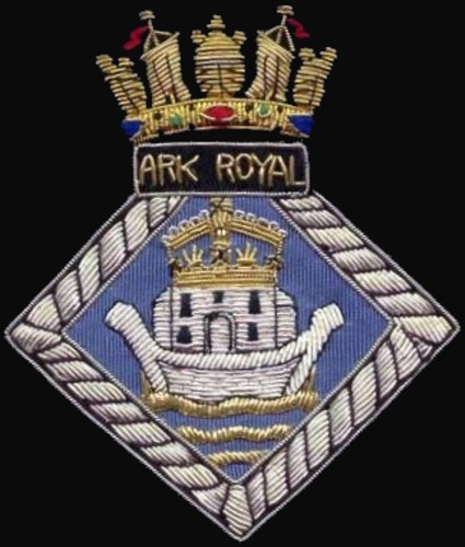 r-07 hms ark royal insignia crest patch badge invincible class aircraft carrier royal navy 03p