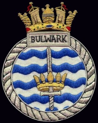 r-08 hms bulwark insignia crest patch badge royal navy aircraft carrier