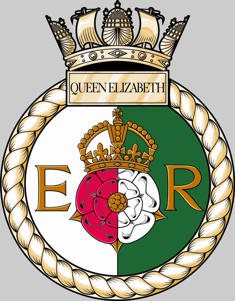 hms queen elizabeth r-08 insignia crest patch badge aircraft carrier stovl royal navy 03c