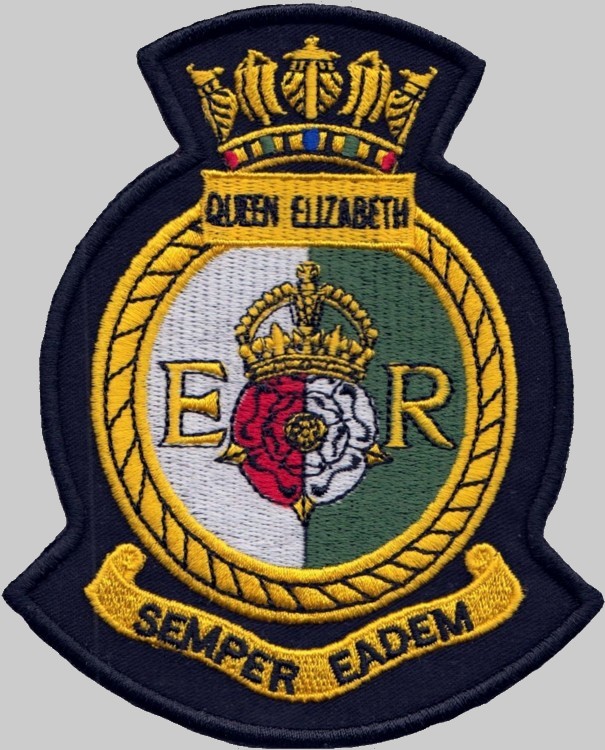 hms queen elizabeth r-08 insignia crest patch badge aircraft carrier stovl royal navy 02p
