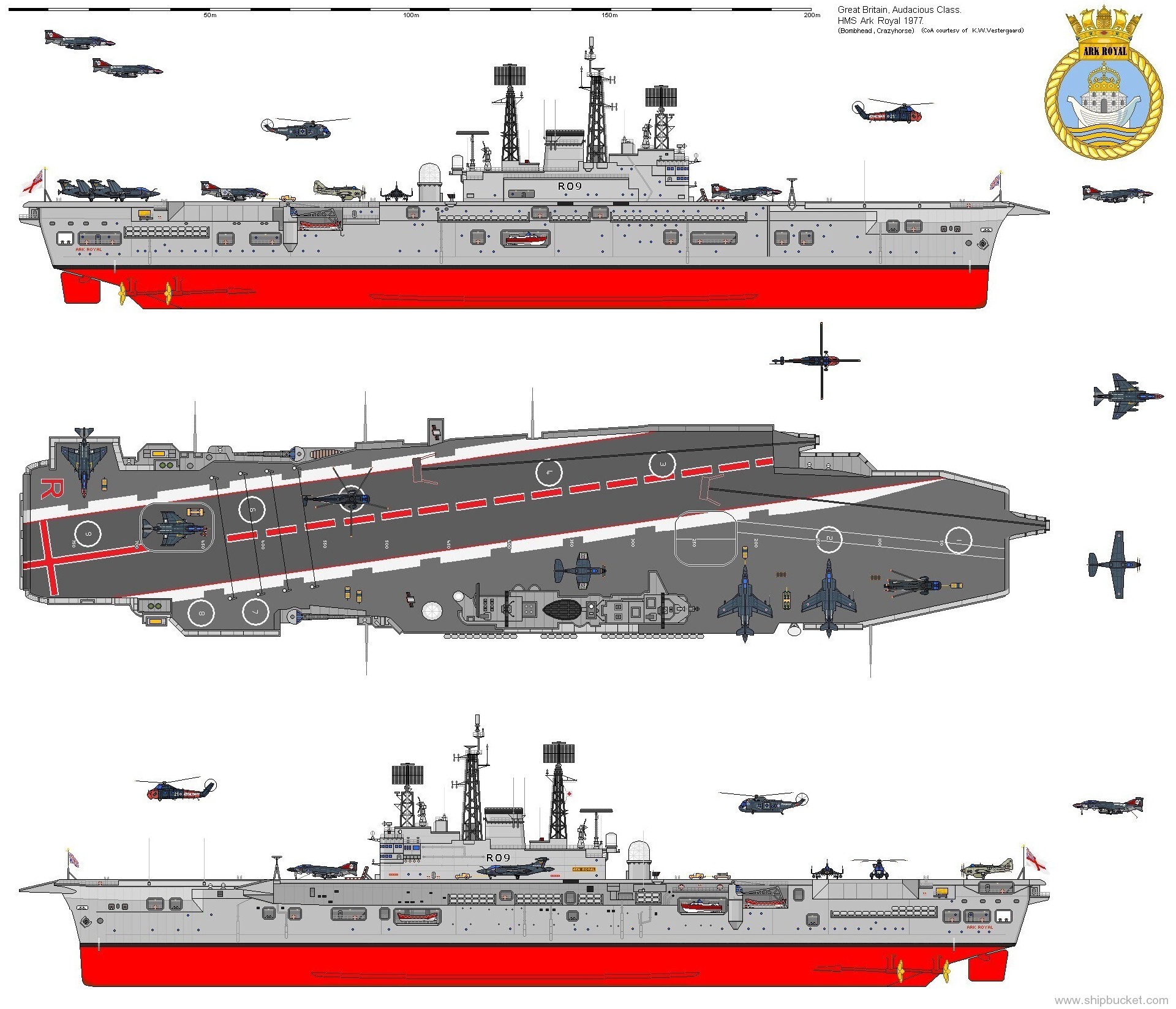 r-09 hms ark royal audacious class aircraft carrier royal navy 07 drawing