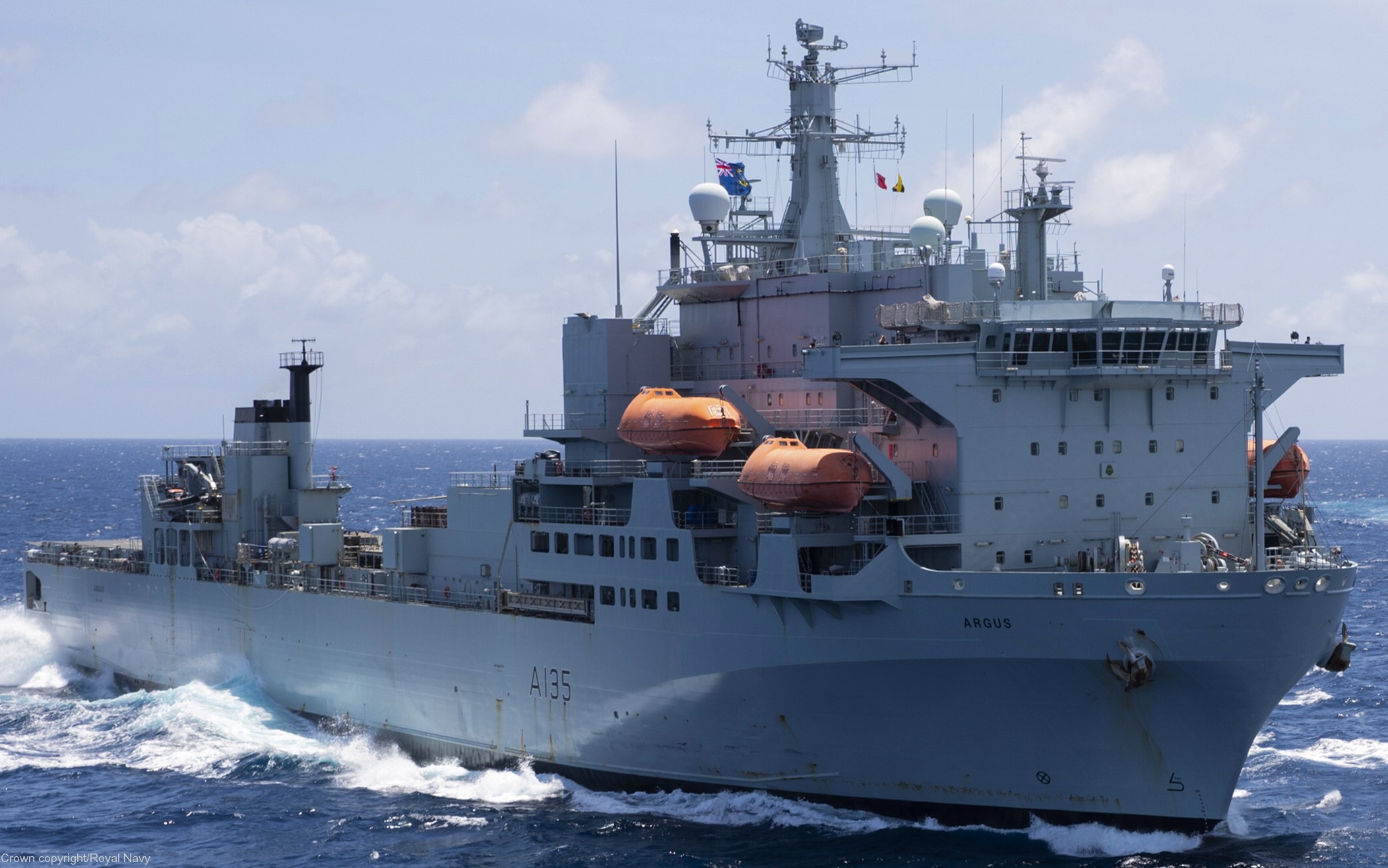 a 135 rfa argus casualty receiving ship support royal fleet auxilary navy 23