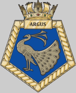 a 135 rfa argus insignia crest patch badge casualty receiving ship support royal fleet auxilary navy 02x