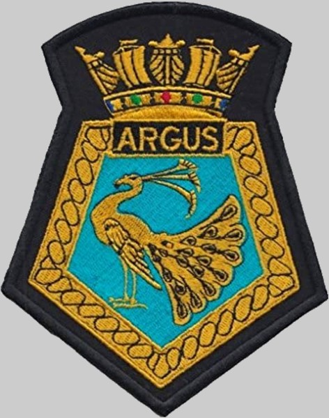 a 135 rfa argus insignia crest patch badge casualty receiving ship support royal fleet auxilary navy 02p