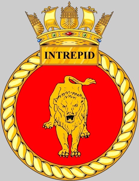 l11 hms intrepid insignia crest patch badge royal navy amphibious landing platform dock
