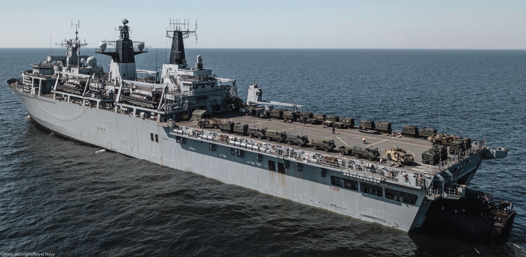 l14 hms albion amphibious transport dock assault ship landing platform lpd royal navy 89