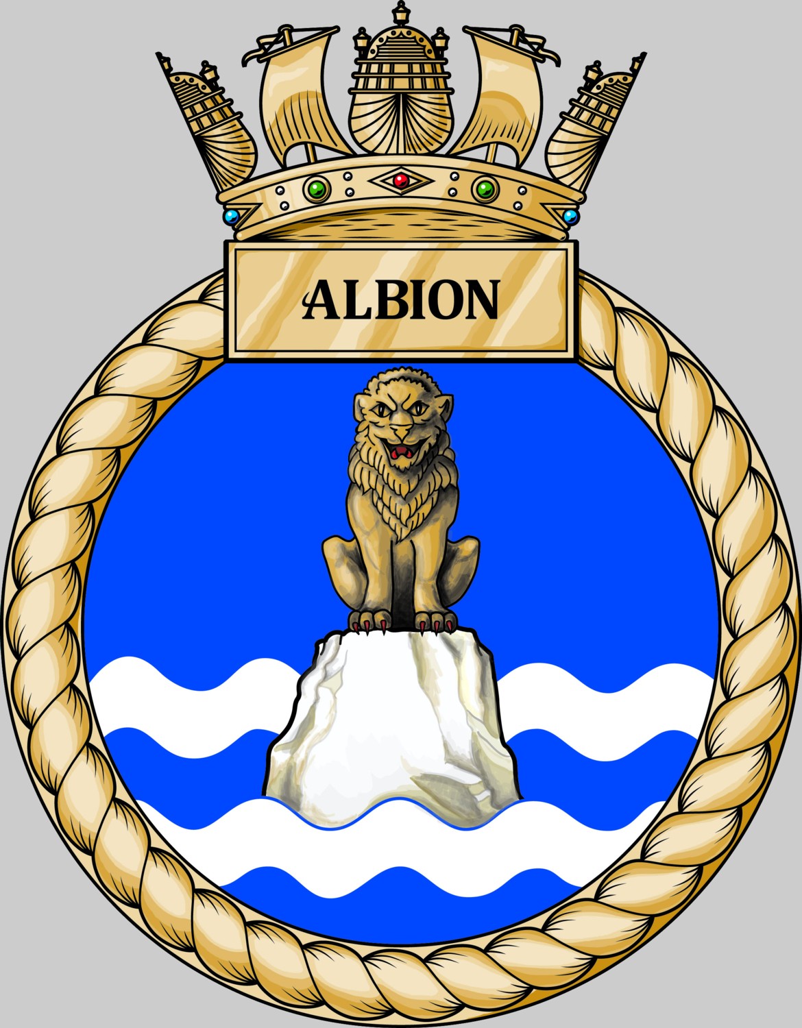 l14 hms albion insignia crest patch badge amphibious transport dock assault ship landing platform lpd royal navy 02x