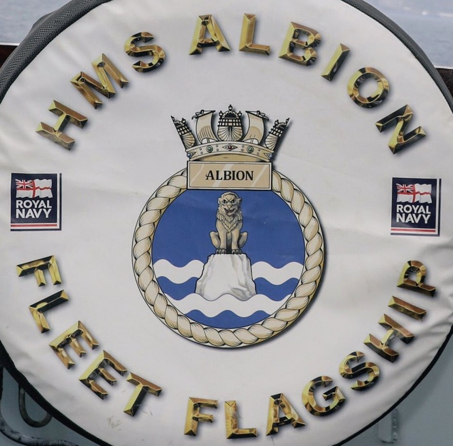 l14 hms albion insignia crest patch badge amphibious transport dock assault ship landing platform lpd royal navy 03c