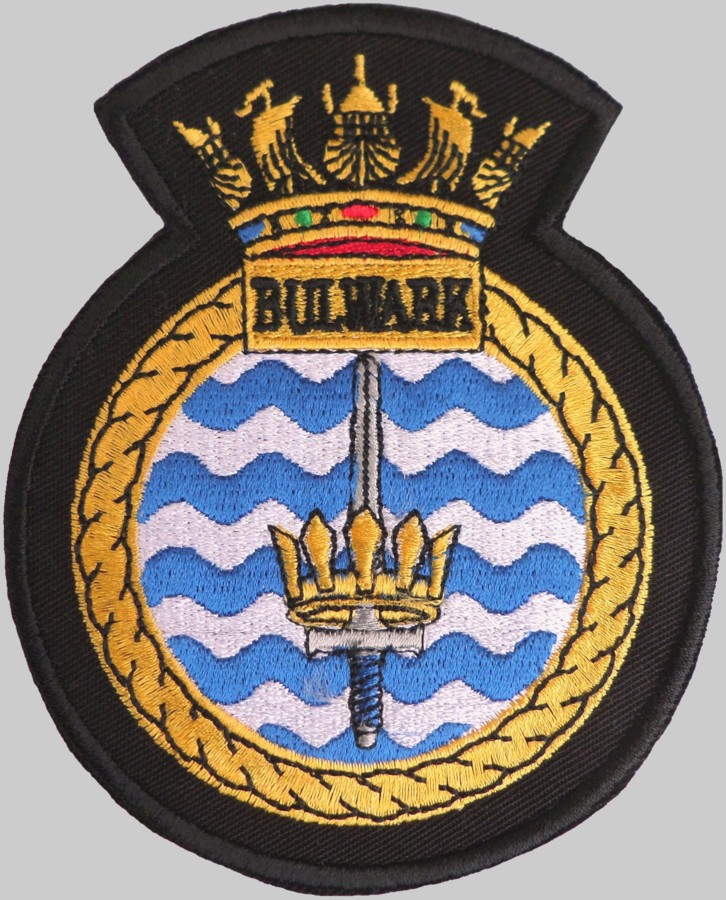 l15 hms bulwark insignia crest patch badge amphibious transport dock assault ship landing platform lpd royal navy 03p