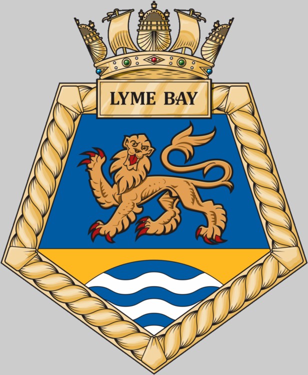 l-3007 rfa lyme bay insignia crest patch badge dock landing ship royal fleet auxilary navy 02x